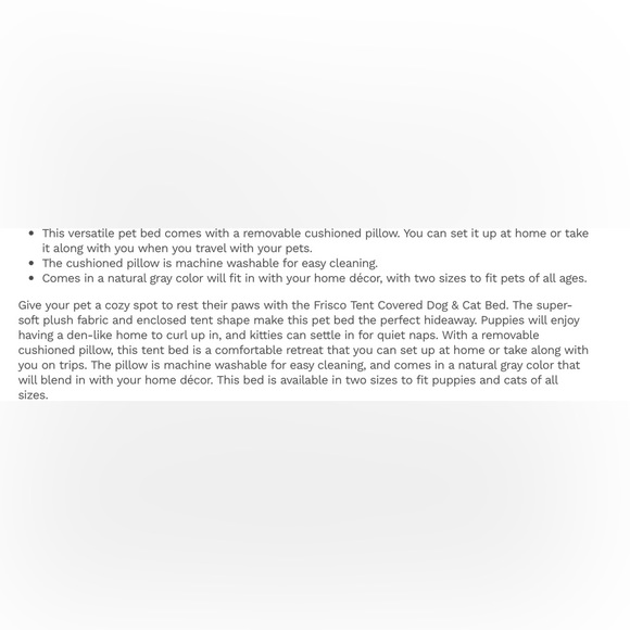 Frisco Tent Covered Dog & Cat Bed. - Picture 5 of 12